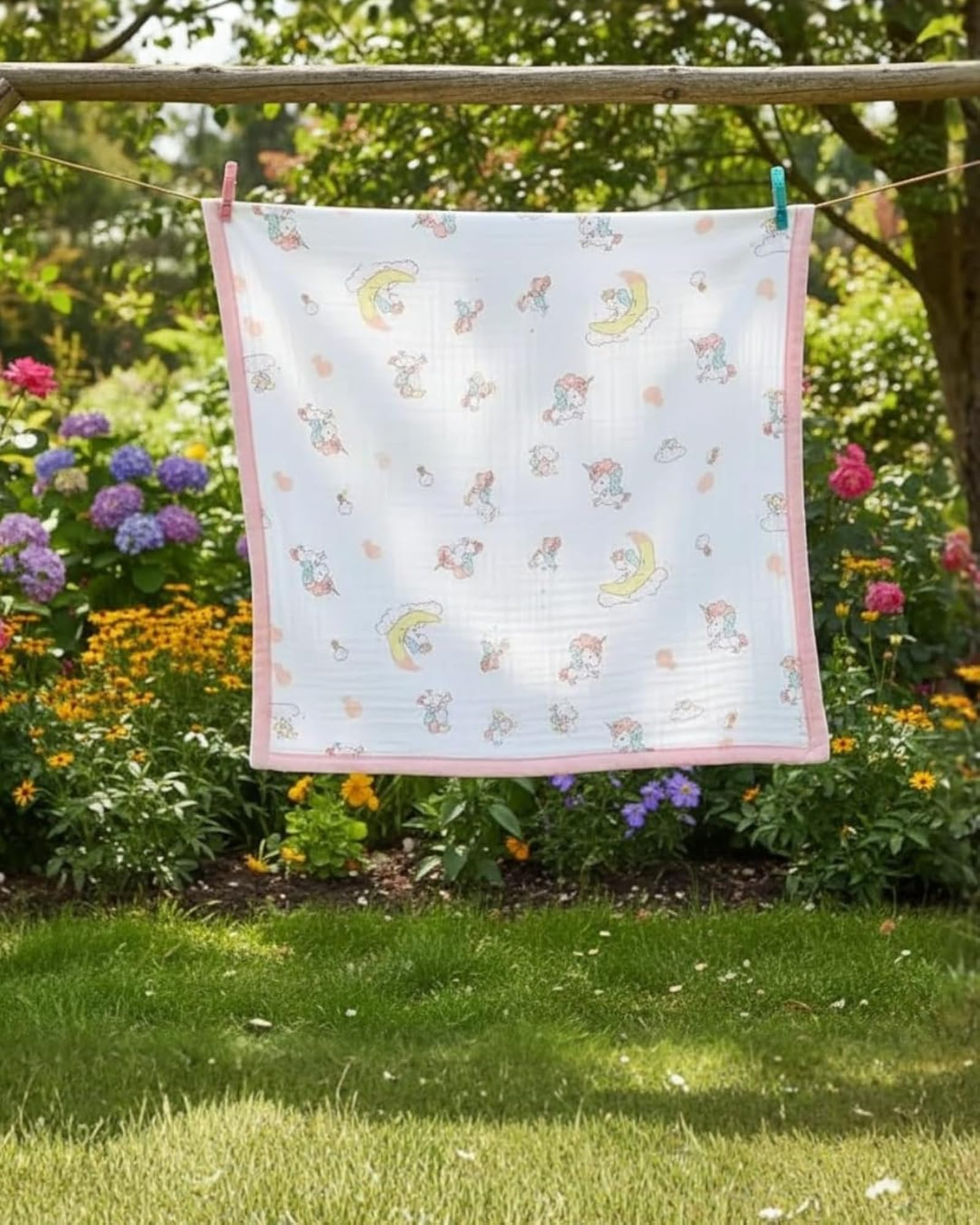 Baby Muslin Swaddle Blanket for Newborn, Soft Breathable Cotton